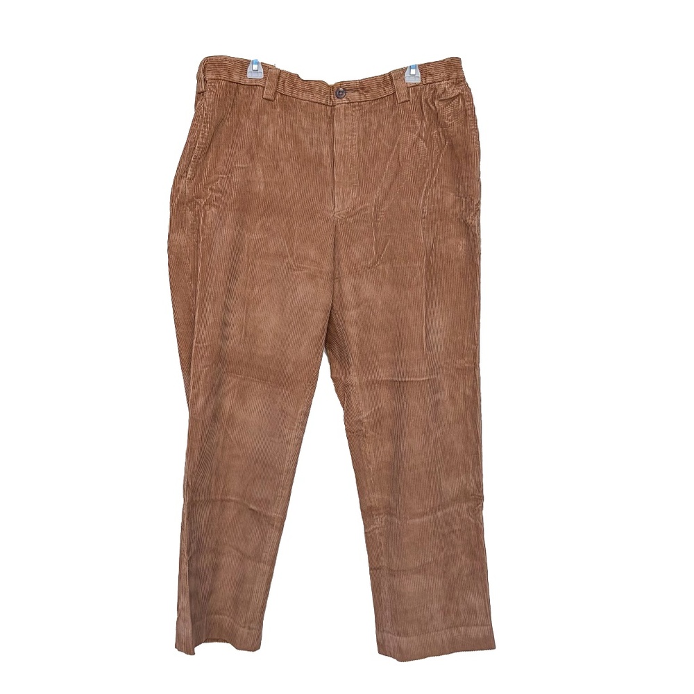 LL Bean Men's Size 38/31 Stretch Country Thick Corduroy Pants Natural Fit